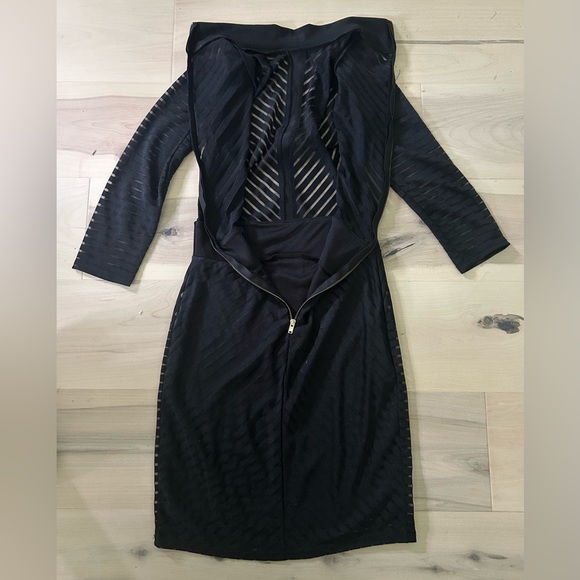 Black Bodycon Sheer Top Dress Small - Picture 11 of 15